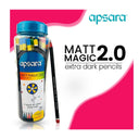 LXINDIA Pencil Apsara Matt Magic 2.0 Jar Pack (Pack Of 50)  Black