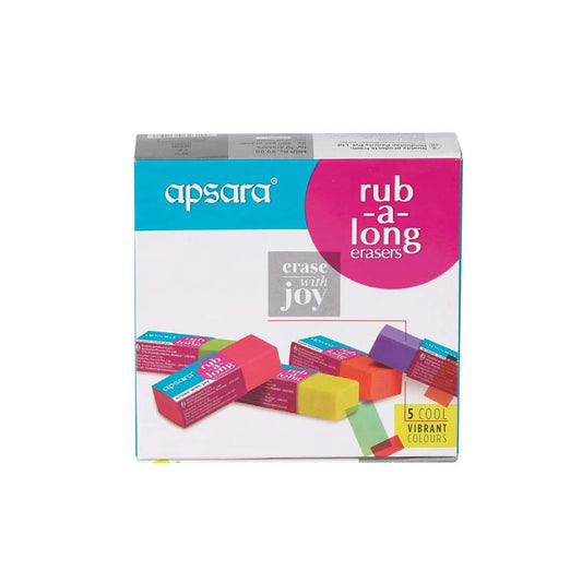 LXINDIA Eraser Apsara Rub A Long Big Eraser (Pack of 4)