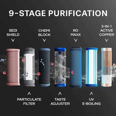 LXINDIA water purifier Aquaguard Blaze Insta Hot  Ambient 9 Stage RO Dual Stainless Steel Tank Water Purifier