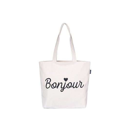LX INDIA Beach bags Bonjour AQVA Cotton Canvas Shoulder Bag For Women for Shopping,Beach