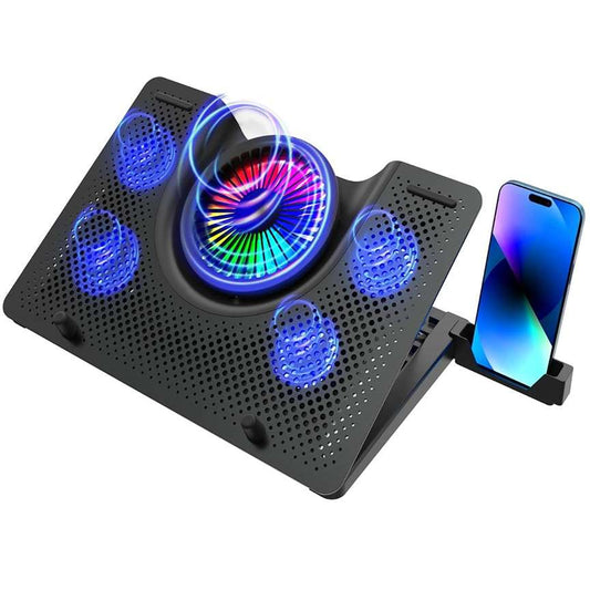 LX INDIA Mobile Cooler Archer Tech Lab Cooling Pad Stand for Gaming Laptop with RGB Lighting, Aluminum Metal Grid
