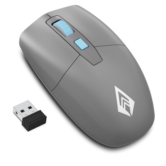 LX INDIA Mice Archer Tech Lab Precision 400 Bluetooth Wireless Mouse with USB Receiver (Grey)