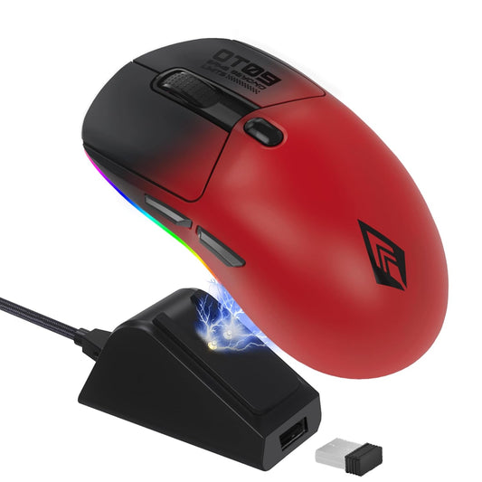 LX INDIA Mice Archer Tech Lab Quest Bluetooth Wireless Gaming Mouse  (Red & Black)