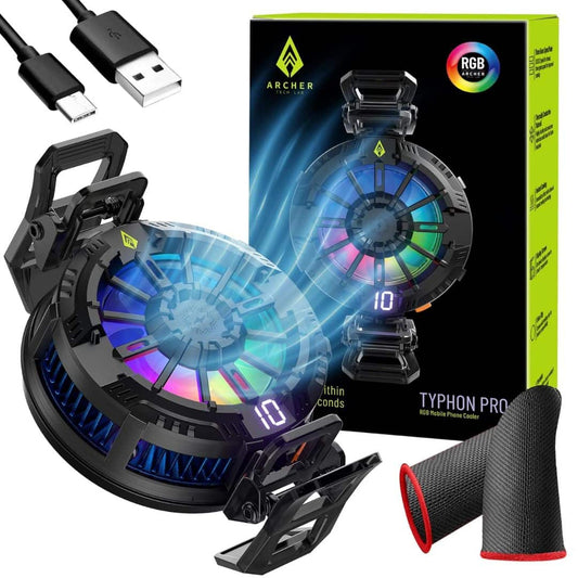 LX INDIA Mobile Cooler Archer Tech Lab Universal Mobile Phone Cooler for Gaming with Instant Turbo Cooling Fan