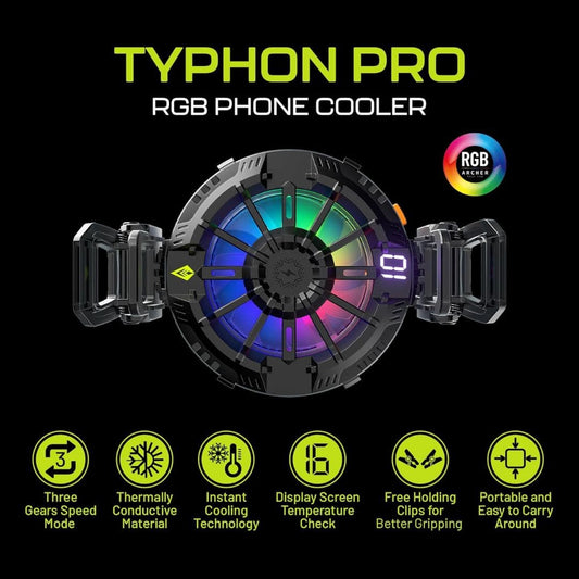 LX INDIA Mobile Cooler Archer Tech Lab Universal Mobile Phone Cooler for Gaming with Instant Turbo Cooling Fan