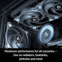 LXINDIA Case Fan ARCTIC P12 Max PC Fan High Performance 120mm Case Fan (Black)