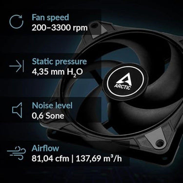 LXINDIA Case Fan ARCTIC P12 Max PC Fan High Performance 120mm Case Fan (Black)