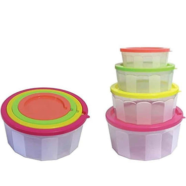 LXINDIA Containers Aristo Houseware Diamond Plastic Storage Container 4 Pcs Set