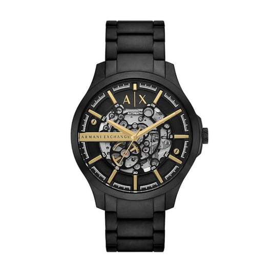 LX INDIA Analog Watch Armani Exchange Men Analogue Black Band Black Quartz