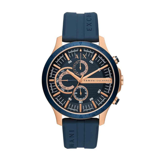LX INDIA Analog Watch Armani Exchange Silicone Hampton Analog Blue Dial Men Watch-Ax2440, Blue Band
