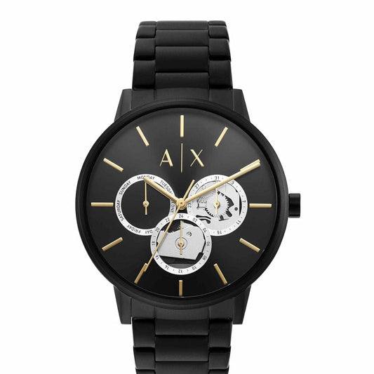 LX INDIA Digital Watch Armani Exchange Stainless Steel Analog Black Dial Men Watch-Ax2748, Black Band
