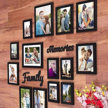 LXINDIA photo frame Art Sreet Beautiful Family Memories (Set Of 14)