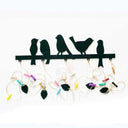 LXINDIA photo frame Art Street Birds Design Collage Hanging Frame with Wooden Clips (Black)