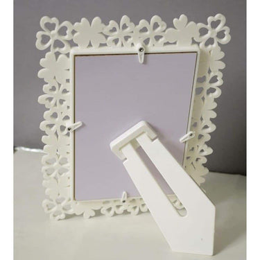 LXINDIA photo frame Art Street Decoralicious White Heart Photo Frame (4x6 Inches)