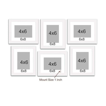 LXINDIA photo frame Art Street Decorative Premium Wall Photo Frames (Set of 6) White