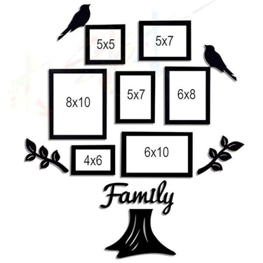 LXINDIA photo frame Art Street Family Tree Photo Frame (set of 7)