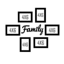 LXINDIA photo frame Art Street Family wall photo frame and MDF Plaque (Set of 6)