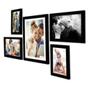 LXINDIA photo frame Art Street Individual Wall Photo Frames (Set of 5) Black