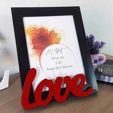 LXINDIA photo frame Art Street Love Table Photo Frame (red and Black)