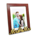 LXINDIA photo frame Art Street MR and MRS Table Photo Frame (Brown)