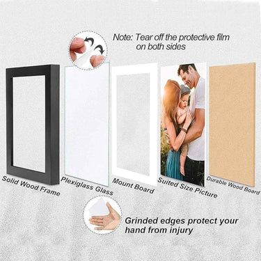 LXINDIA photo frame Art Street Photo Frame for Wall Photo Frame Collage Set of 16 Pcs (Brown)