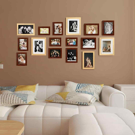 LX INDIA photo frame Art Street Shooting Star Premium 3D Wall Photo Frames Brown & Beige Color