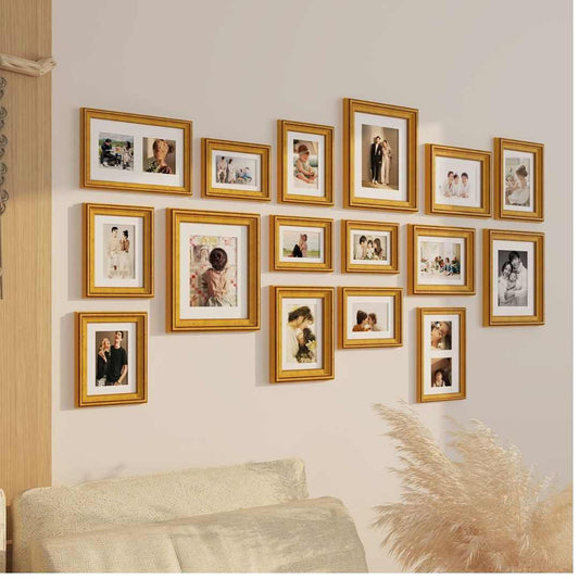 LX INDIA photo frame Art Street Shooting Star Premium 3D Wall Photo Frames Timeline for living Room Crown Gold