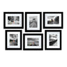 LXINDIA photo frame Art Street Wall Photo Frame (Set of 6) Black