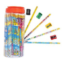 LXINDIA Pencil Artiggle Cartoon Picture Hb Pencil For Kids (Pack Of 100 with 5 Sharpner)