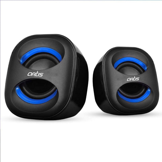 LX INDIA speaker Artis Mini 2.0 USB Multimedia Speakers (Blue)