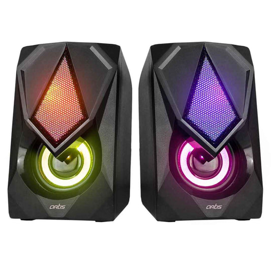 LX INDIA SPEAKER Artis S21 2.0 Channel Stereo USB Multimedia Speaker (Black)