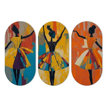 LXINDIA Wall Hanging Artvibes Abstract Art Dancers Wood Wall Hanging Decoration Items for Home