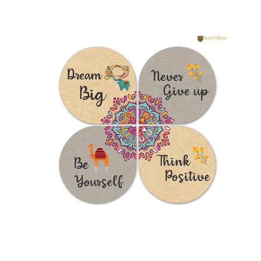 LX INDIA Wall Hanging Artvibes Dream Big Quotes Wooden Wall Hanging