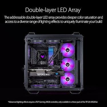 LXINDIA Case Fan ASUS TUF Gaming TF120 120mm ARGB fan Single Pack