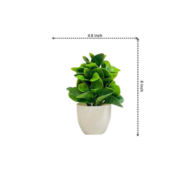 LXINDIA Plants ATEVON Cotton White Pot Artificial Flower Plants