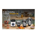 LXINDIA Grinders Atomberg Zenova Mixer Grinder with Unique Coarse Mode 4 Jars (Red Wine)