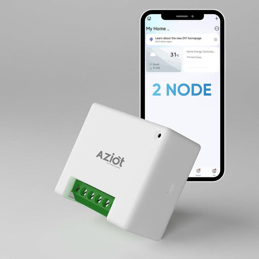 LX INDIA Wifi switch board AZIOT 2 Node Smart Switch - WiFi/Bluetooth Communication