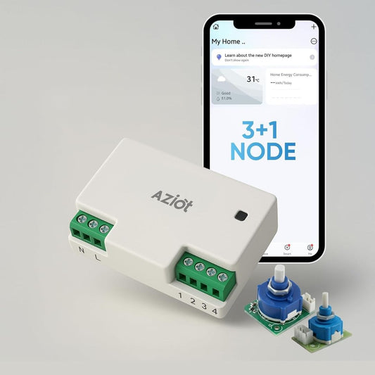 LX INDIA Wifi switch board AZIOT 3+1 Fan Smart Switch - WiFi/Bluetooth Communication (3+1 Node)