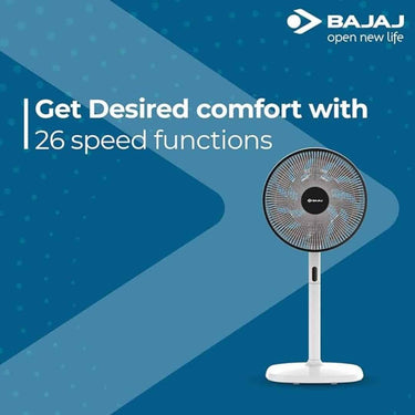 LXINDIA Pedestal fan Bajaj Dominus 18 350 mm Pedestal Fan (Grey and Black)