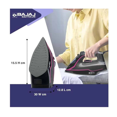 LXINDIA Cloth Iron Bajaj MX 35N 2000W Steam Iron With Steam Burst ( Black and Pink)