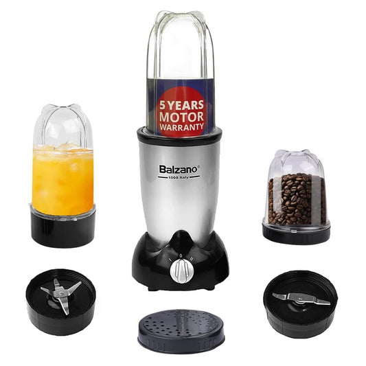 LX INDIA Juice Blender Balzano Bullet Mixer Grinder 500W 3 Jars Silver