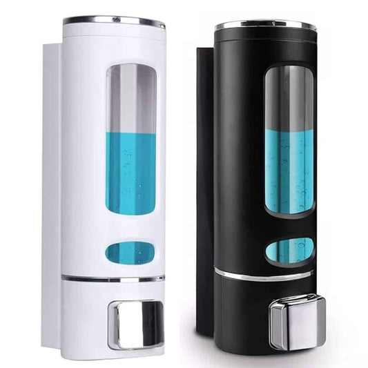 LXINDIA Shampoo Dispenser BATH GURU Abs Wall Mounted Shampoo Dispenser (Pack of 2) White and Black