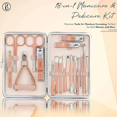 LXINDIA Nail Care Kit Beaute Secrets Manicure Kit pedicure tools (Rose Gold)