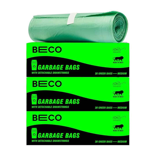 LXINDIA Bag Beco Garbage Bags for Dustbin| 90 Pcs| 19 X 21 Inches |Pack of 3