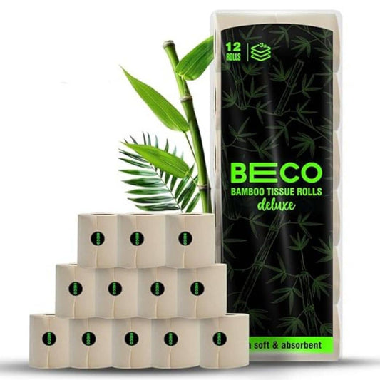 LX INDIA toilet paper Beco Toilet Tissue Rolls | 3-ply, 1920 Pulls (160 x 12 Rolls)