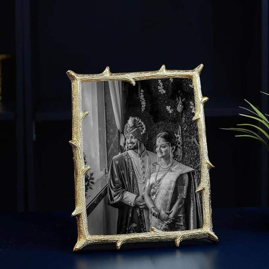 LX INDIA photo frame BEHOMA Elegant Metal Twig Designer Photo Frame (6x8 Inches) (Large)