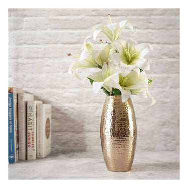 LXINDIA vases Behoma Metal Hammered Vase for Home Decor