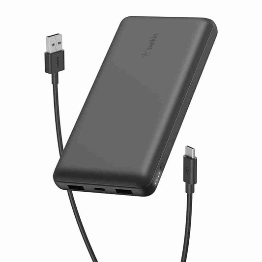 LX INDIA Power Bank Belkin 20000 MAH Lightweight Slimmest Power Bank with 1 Type C PD and 2 USB A Port Black
