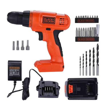 LXINDIA Drill Kit BLACK DECKER LD120VA Cordless Drill Driver with 30 Pc Kit Set