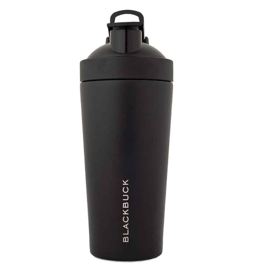 LX INDIA Shakers Black BLACKBUCK Vacuum Insulated Stainless steel Protein Shaker | Leak & Sweat Proof